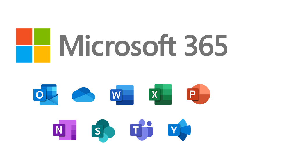 Microsoft 355 Apps Microsoft 365 Logo and apps included